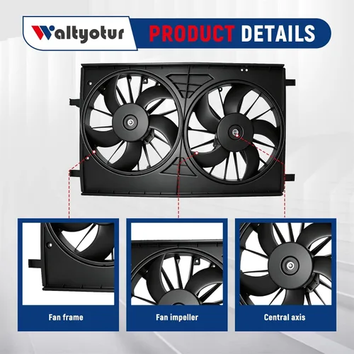 Miniatura 7 de Ventilador de radiador 68031872AA 68031873AA Reemplazo para 200 07-14/Reemplazo para Compass 13-17/Reemplazo para Patriot 07-17/Reemplazo