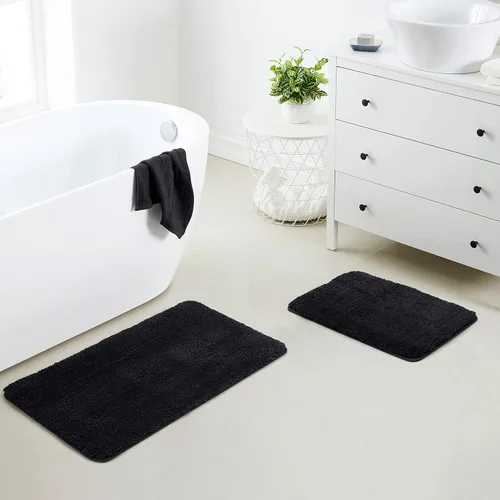 Miniatura 10 de YHF - Alfombras de baño de 20 x 32 pulgadas, extra gruesas y suaves, de microfibra peluda, lavables a máquina, alfombras de baño absorbentes, tapete
