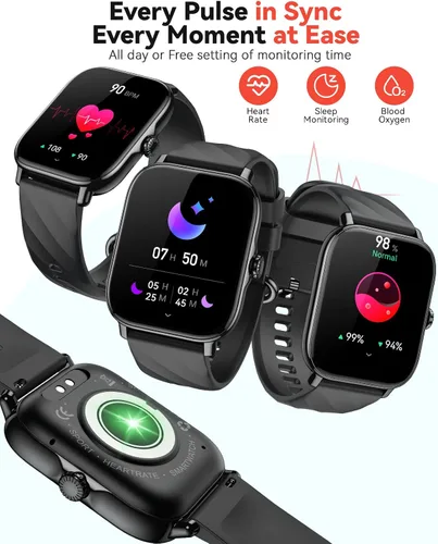 Miniatura 4 de Relojes inteligentes rastreador de actividad física para hombres y mujeres con contador de pasos, monitor de sueño y calorías, podómetro