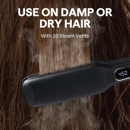 Miniatura 4 de Wavytalk Alisador de pelo de mojado a liso, plancha plana de titanio de 1.75 pulgadas con ventilación, alisador para cabello húmedo o seco con doble
