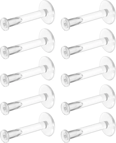 Miniatura 12 de Bioflex - Aretes transparentes para deportes, trabajo, escuela, cirugía, resonancia magnética – Piercing transparente para orejas, cartílago, hélix