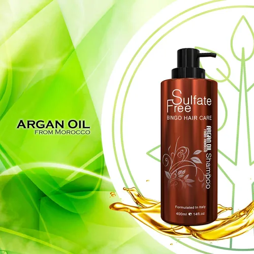 Miniatura 5 de BINGO HAIR CARE Champú y acondicionador de aceite de argán marroquí, aceite orgánico 100% natural, revitalizante, nutritivo, antiencrespamiento, sin