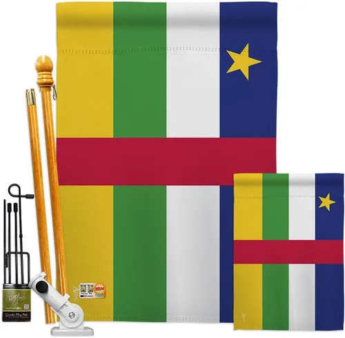 Miniatura 8 de Americana Home & Garden HG140049 Banderas de África Central de la Nacionalidad Mundial Impresiones Decorativas Casa Vertical 28" X 40" 13" 18.5