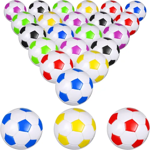 HyDren Paquete de 24 pelotas de fútbol a granel con bomba, pelotas de fútbol oficiales para exteriores, donación de caridad cristiana, regalos