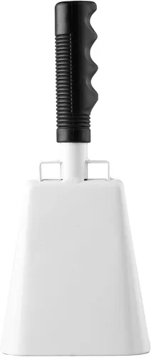 Miniatura 8 de Campana de vaca de acero con mango, campana de animación y ruidos fuertes, campanas de mano para eventos deportivos, juegos de fútbol, campana