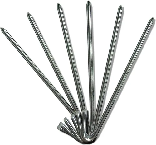 Estacas de tienda de campaña de acero de Moose Supply - Estacas de suelo resistentes, estacas de metal para inflables comerciales, toldo de camping