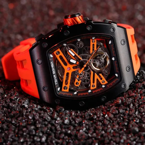 Miniatura 3 de TSAR BOMBA Relojes mecánicos automáticos de lujo para hombre movimiento japonés cristal de zafiro Reloj impermeable de 1640ft Relojes de pulsera