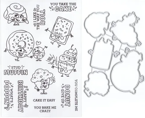 Miniatura 7 de DzIxY Juego de sellos transparentes y troqueles de corte de metal para hacer tarjetas, álbumes de recortes, suministros de papel, sellos y bolsillos
