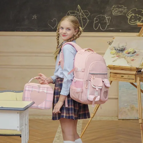Miniatura 2 de Mochila para niñas - Mochilas para libros y mochila escolar para niñas, Rosado, Mochilas Daypack