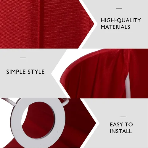 Miniatura 3 de Lurrose Pantalla de tela con clip, pantalla de lámpara, pantalla clásica, moderna, mediana, para mesa de pie, lámpara de noche (rojo) decoración