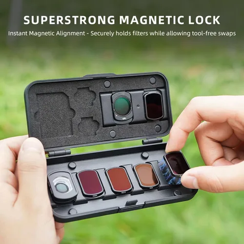 Miniatura 5 de Estuche rígido para filtro de lente DJI Osmo Pocket 3, a prueba de polvo y resistente al agua Bolsa de almacenamiento de filtro de lente de cámara