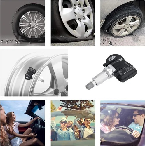 Miniatura 8 de Paquete de 4 sensores 56029527AA 433MHz de sistema de monitoreo de presión de neumáticos (TPMS) compatible con Dodge Charger Journey Grand Caravan