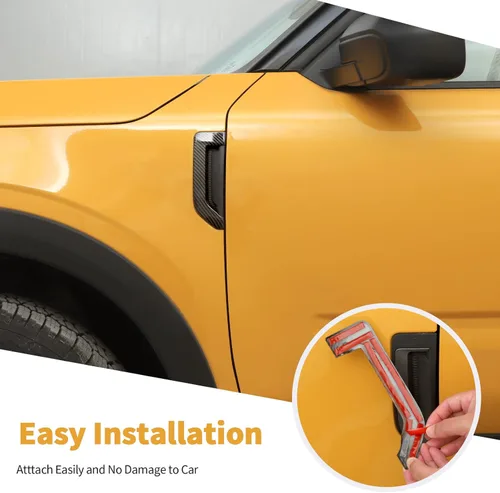 Miniatura 6 de Jimen Compatible con Ford Bronco Sport 2021-2023, 2 piezas de cubiertas de ventilación lateral para guardabarros de automóvil, accesorios exteriores