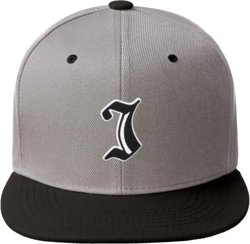 Miniatura 1075 de Daxton Gorra clásica con visera de billete plano con letras del alfabeto inglés antiguo de la A a la Z
