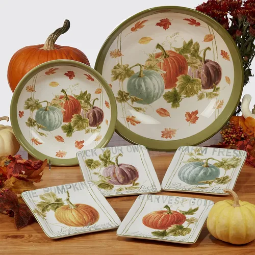 Miniatura 7 de Certified International Harvest Autumn Havest - Juego de vajilla de 16 piezas, servicio para 4, multicolor