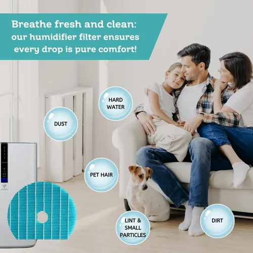 Miniatura 6 de Nispira Filtro de repuesto de humidificación premium compatible con purificador de aire Sharp Humidificador KC-850U KC-860U. En comparación