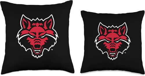 Miniatura 3 de License Champs NCAA Arkansas State University Red Wolves-RYLAKS06 - Almohada de 18 x 18 pulgadas, multicolor
