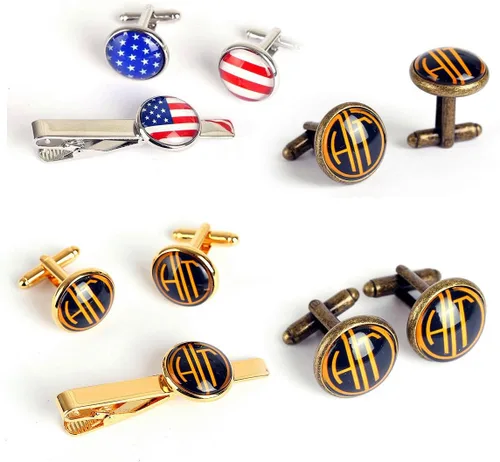 Miniatura 5 de Gemelos de estrella con estilo clásico personalizado regalo de gemelos de boda para hombres