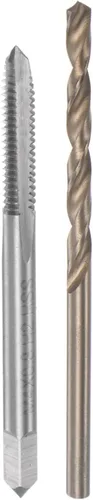 Miniatura 30 de uxcell Juego de grifos y brocas, M12 x 1.25 H2 rectos, fresadora de roscas para máquina de flauta recta, 0.413 in de acero cobalto M35 de alta