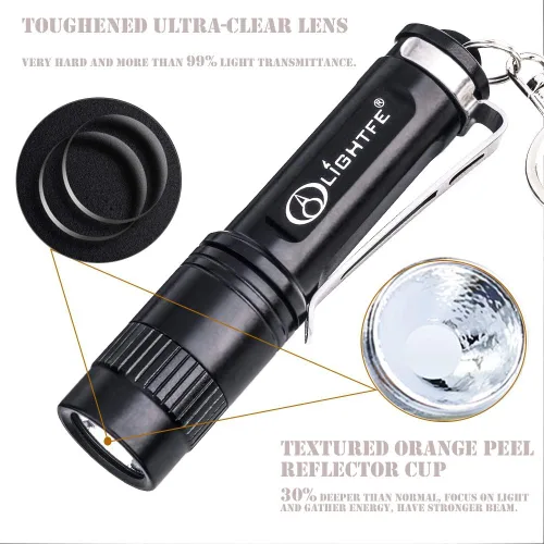 Miniatura 3 de Linterna de llavero UV de luz negra con fuente LED UV de alta potencia de 395 nm de alta potencia y haz fuerte para luz detectora de orina