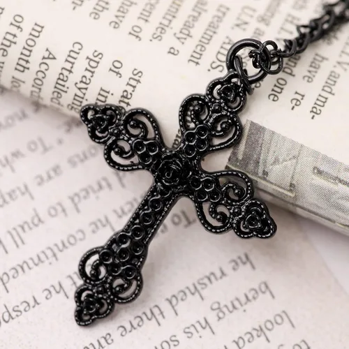 Miniatura 4 de Sacina - Colgante o gargantilla gótica con diseño de cruz para mujer para regalar