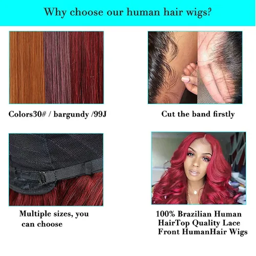 Miniatura 4 de Pelucas de cabello humano ondulado con encaje frontal, nudos blanqueados previamente despuntados con abuelitos, sin pegamento, 13 × 4, cabello
