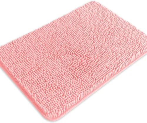 Miniatura 552 de Alfombra de baño pequeña de 12 x 18 pulgadas, lavable y absorbente, antideslizante, alfombra de baño de felpilla gruesa y suave para baño, ducha