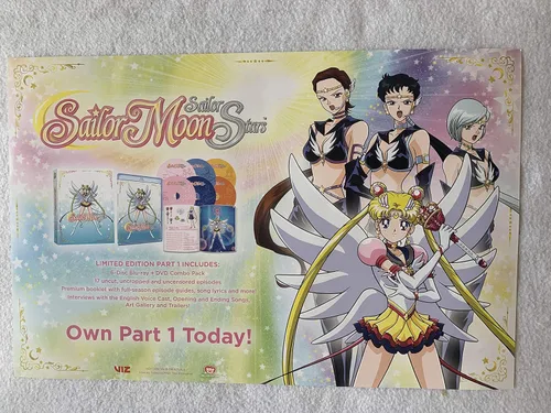 Miniatura 2 de SAILOR MOON SAILOR STARS - 11"x17" D/S Póster Promocional Original de TV SDCC 2019 Viz Media