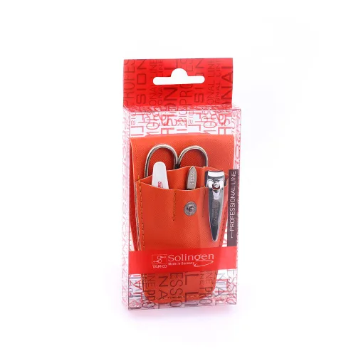 Miniatura 8 de Solingen Juego de manicura y pedicura, para hombres y mujeres, juego de cortaúñas profesional de manicura y pedicura, acero inoxidable, pinzas