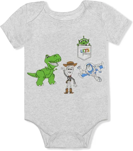 Miniatura 6 de Disney Toy Story Woody Buzz Lightyear Green Aliens and Rex Boys 3 Pack Bodysuit for Newborn GreenGreyWhite