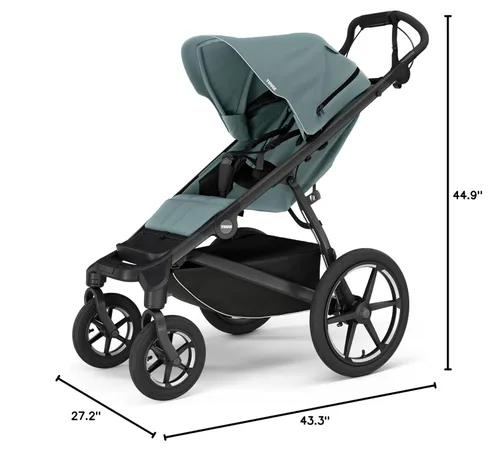 Miniatura 7 de Thule Urban Glide Cochecito Todo Terreno de 4 Ruedas para Un Solo Niño, Sistema de Suspensión Completa, Neumáticos Llenos de Aire, Asiento Vertical