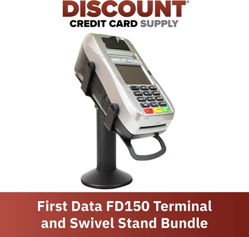 Miniatura 2 de First Data FD150 EMV Máquina terminal de tarjetas de crédito y soporte giratorio
