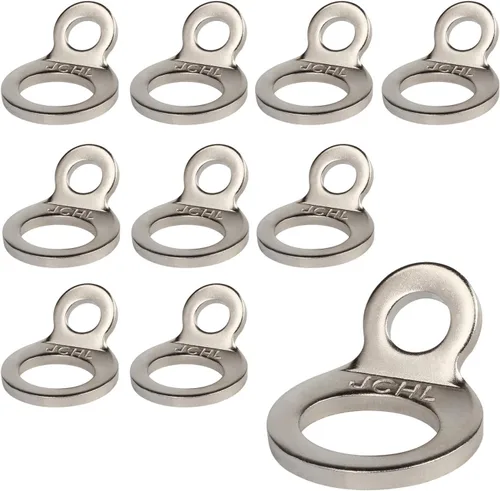 Anclajes de amarre de acero inoxidable, multiusos, para motocicleta, ATV, remolque, camión, rosa y dorado (paquete de 10)