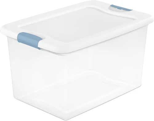 Miniatura 10 de Sterilite - Paquete de 12 contenedores apilables con pestillo, contenedores de almacenamiento bajo la cama con tapas, plástico transparente, 15