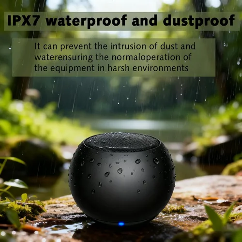 Miniatura 5 de Altavoz Bluetooth portátil mini, pequeño altavoz inalámbrico Bluetooth 5.3 con sonido estéreo, graves profundos, emparejamiento TWS, impermeable