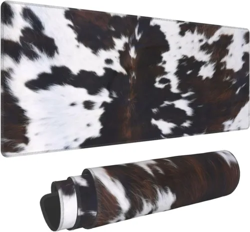 Alfombrilla de mouse para juegos, base de goma antideslizante grande, alfombrilla para mouse y teclado, alfombrilla de escritorio con bordes Piel de