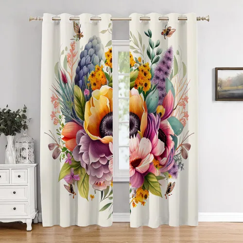 Miniatura 34 de Cortinas opacas de poliéster multicapa para cafetería, con diseño de diamantes, 2 unidades, 26 x 24 pulgadas