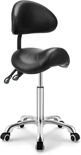 Miniatura 10 de Kaleurrier Taburete con ruedas para sillas de escritorio giratorias de cocina de salón Asiento de sillín; capacidad de peso de 350 libras; altura