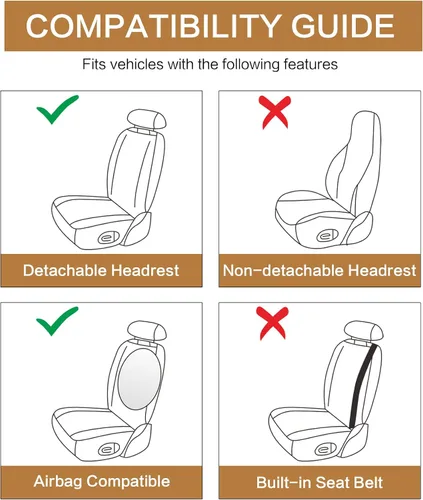 Miniatura 7 de Pariitadin Juego completo de fundas de cuero para asiento de automóvil, impermeables, transpirables, de piel sintética, fundas de asiento