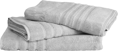 Miniatura 23 de Mosobam Juego de 4 toallas turcas de lujo de 35 x 70 pulgadas, color gris claro (gris), viscosa de bambú de 24.69 oz/m² y algodón peinado turco