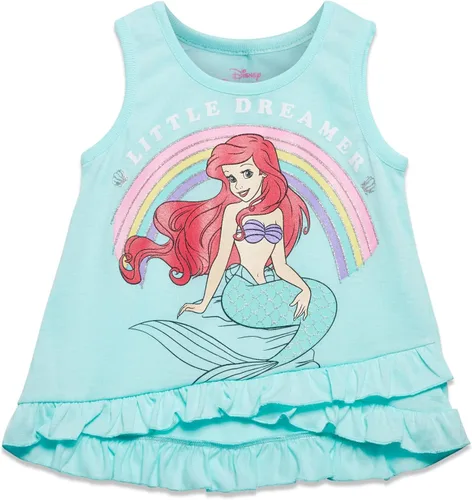 Miniatura 2 de Disney Moana Princess Frozen Ariel Minnie Mouse - Camiseta sin mangas y pantalones cortos de rizo francés para bebés a niños pequeños