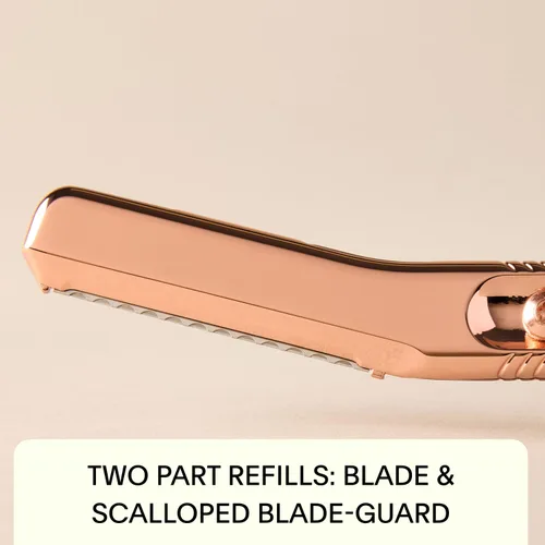 Miniatura 5 de Leaf Shave Leaf Dermaplaner, máquina de afeitar Dermaplane reutilizable de metal y herramienta exfoliante para mujeres, incluye clip de precisión