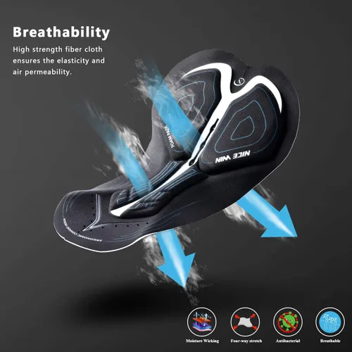 Miniatura 19 de NICEWIN - Pantalones cortos de ciclismo para hombre, con acolchado 3D y secado rápido