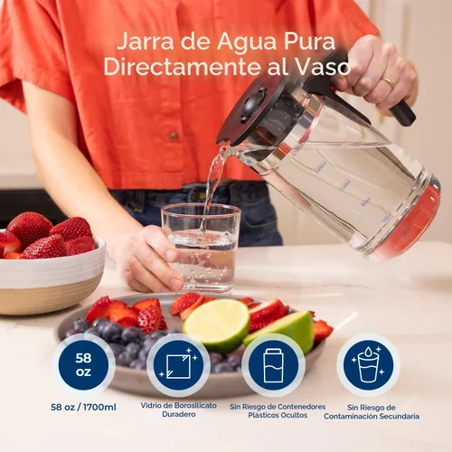 Miniatura 5 de Bluevua RO100ROPOT - Filtro de agua para encimera con sistema de ósmosis inversa, purificación de 4 etapas, filtración de ósmosis inversa, 2:1 puro