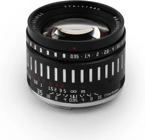 TTArtisan Lente de cámaras sin espejo de enfoque manual de gran apertura F0.95 APS-C de 1.378 in para montaje XF compatible con X-A10 X-A20 X-A3
