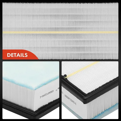 Miniatura 7 de A-Premium Filtro de Aire del Motor Delantero Compatible con Volkswagen Atlas 2018-2023, Atlas Cross Sport 2020-2023, Reemplazo# 3QF129620