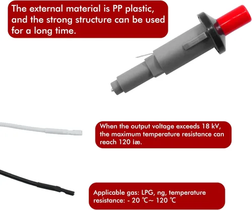 Miniatura 3 de MENSI Kit de repuesto para montaje de encendedor piezoeléctrico para Weber Grill Modelo 7510, Spirit E-210, Spirit 500/700, Genesis E-310/E-320