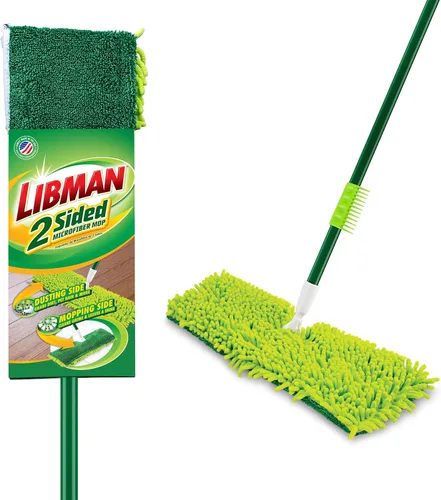 Libman - Trapeador de polvo de microfibra de 2 lados de 18 pulgadas, trapeadores secos y húmedos de doble cara para limpieza de suelos, madera dura,