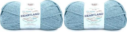 Miniatura 13 de Lion Brand Yarn Heartland Yarn - Hilo multicolor para tejer, tejer y tejer, paquete de 3, color congaree