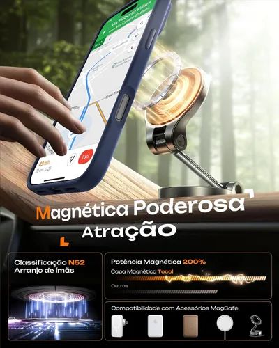 Miniatura 359 de TOCOL Funda para iPhone 11, compatible con Magsafe, protección completa de cámara, imanes integrados, protección contra caídas, funda translúcida